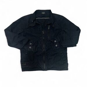 Oakley Easy Jacket Men's Black Casual Military Distressed Size Small 100% Cotton